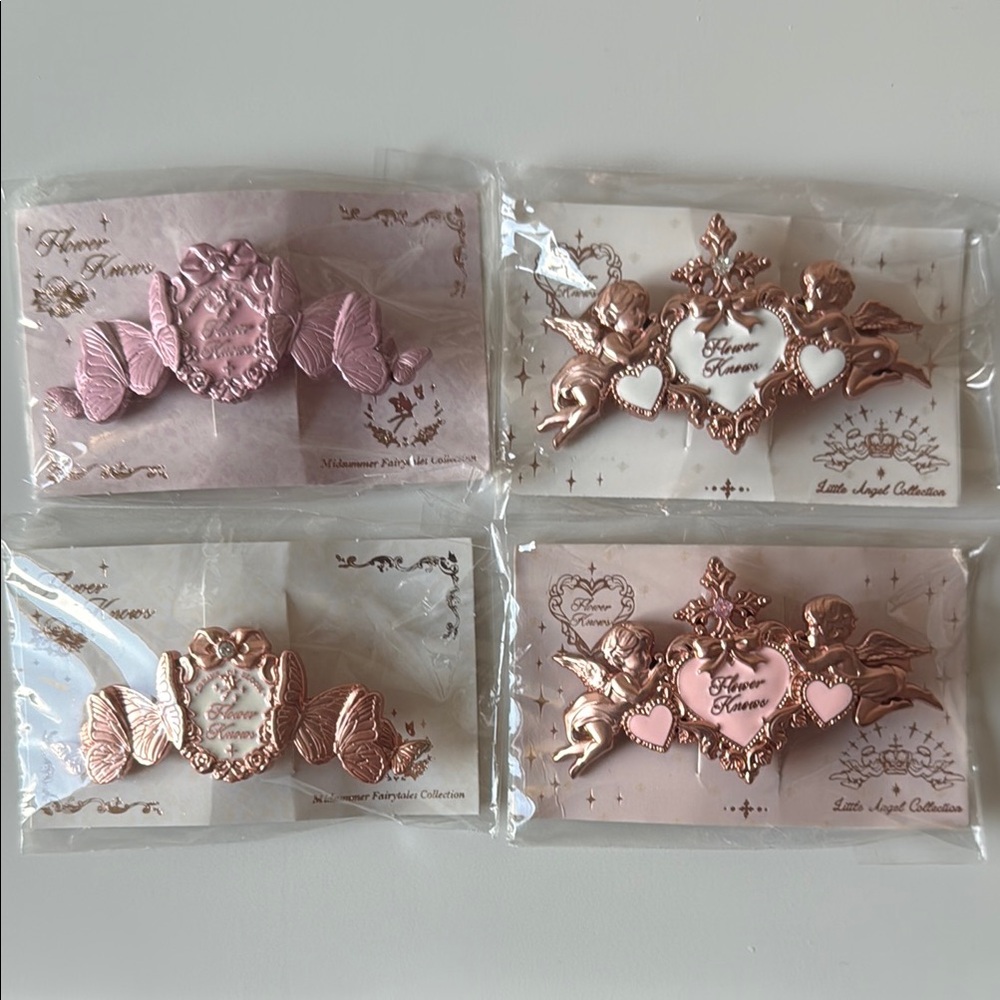 Flower Knows Beauty Set of 4 Hair clips